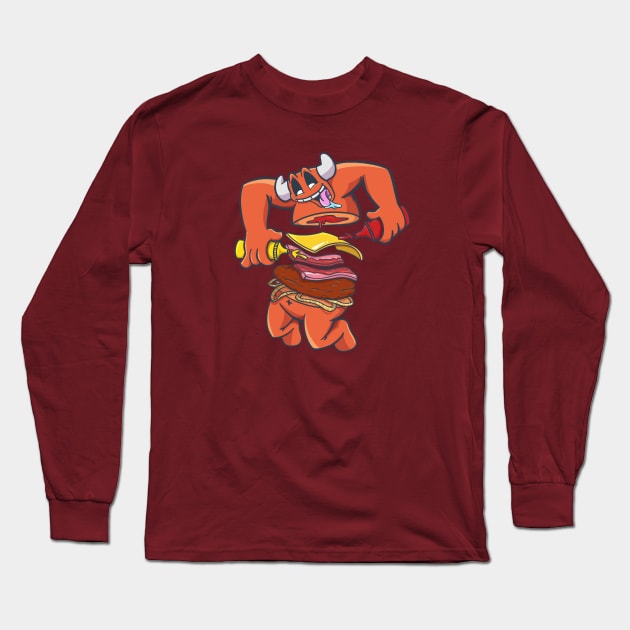 Burger Toro Long Sleeve T-Shirt by ELTORO